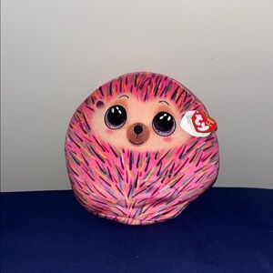 TY Pink and Multicolor Hedgehog Plush